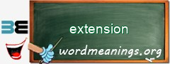 WordMeaning blackboard for extension